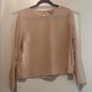 Banana Republic Tan Long Sleeve Blouse